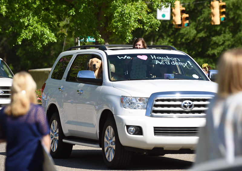 Teachers hold parade for students at Houston Academy
